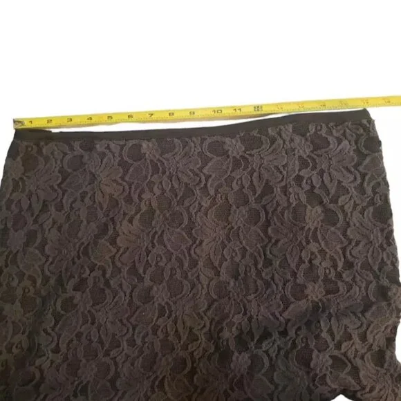NWT GAP Skirt, Dark Gray Cotton Lace Floral Print Career Casual RETAIL $45, 10 - Picture 9 of 11